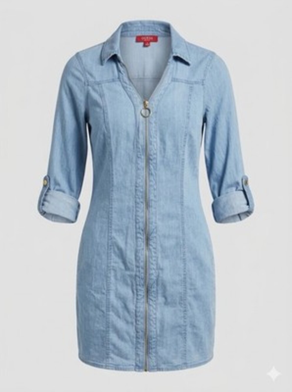 Guess By Los Angeles Denim Zip-Front Dress Size S
